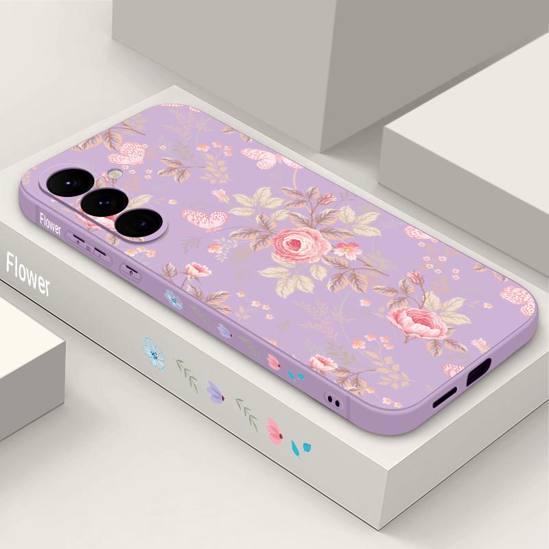 Custodia INS con Stampa Girasole Per Samsung S26 S25 Ultra S24 S23 S22 Plus S21 FE A15 A16 A17 A35 A36 A54 A55 A56 5G Cover Morbida in Silicone