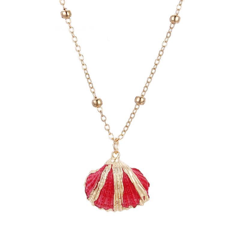 32 Styles Charm Boho Natural Shells Necklaces Scallop Pendant Necklace For Women Gifts Chain Style Alloy Seashell Summer Jewelry