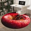 Wet Apple Close-up round carpet Chair cushion Round Entryway Rug, Soft Round Rugs for Living Room, Bedroom, Circle Carpet decor gifts