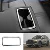 For Toyota RAV4 2019-2025 Silver Steel Rear Armrest Water Cup Holder Panel 1PCS