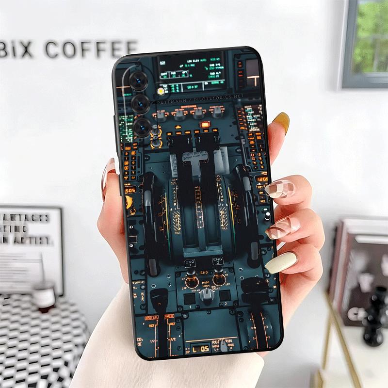 

Aviation Aeroplane Pilot Cockpit Soft Phone Case for Samsung A17 A37 A57 A16 A26 A36 A56 A15 A25 A35 A55 A14 A24 A34 A54 A13 A23 Samsung A55