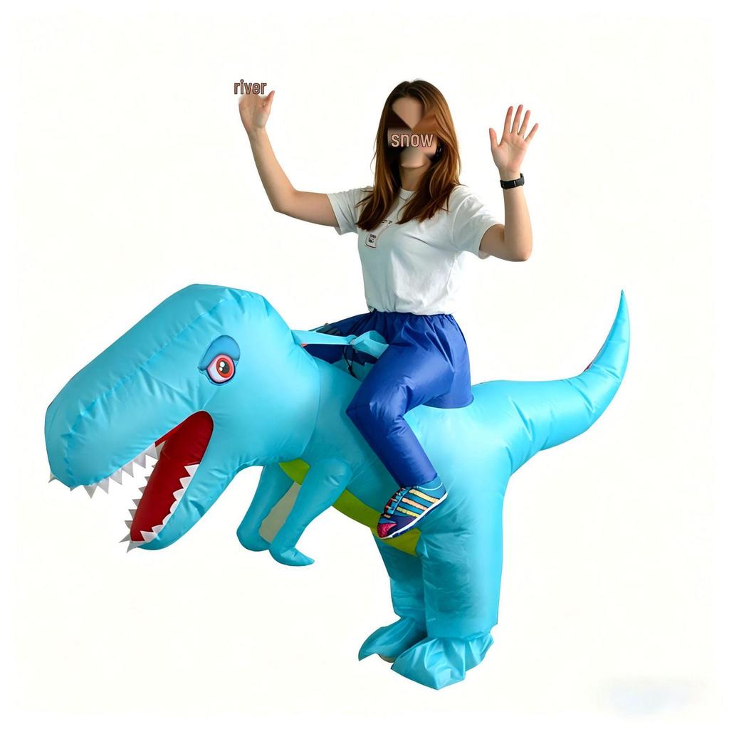 Aufblasbares Dinosaurier-Fahrradkostüm – Lustige Requisite für Partys & Cosplay