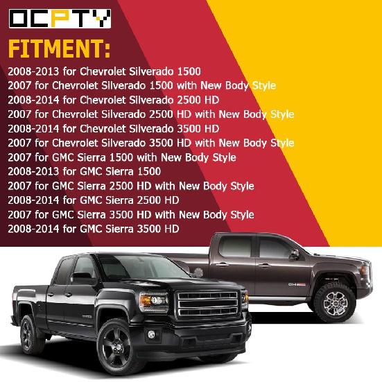 OCPTY Rear Tailgate Handle Back Trim Bezel Fit 2007-2013 for Chevrolet Silverado 1500 2007-2014 for Chevrolet Silverado 2500 3500 HD 2007-2013 for