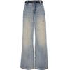 ONLY Women's Washed High-Waist Straight-Leg Jeans