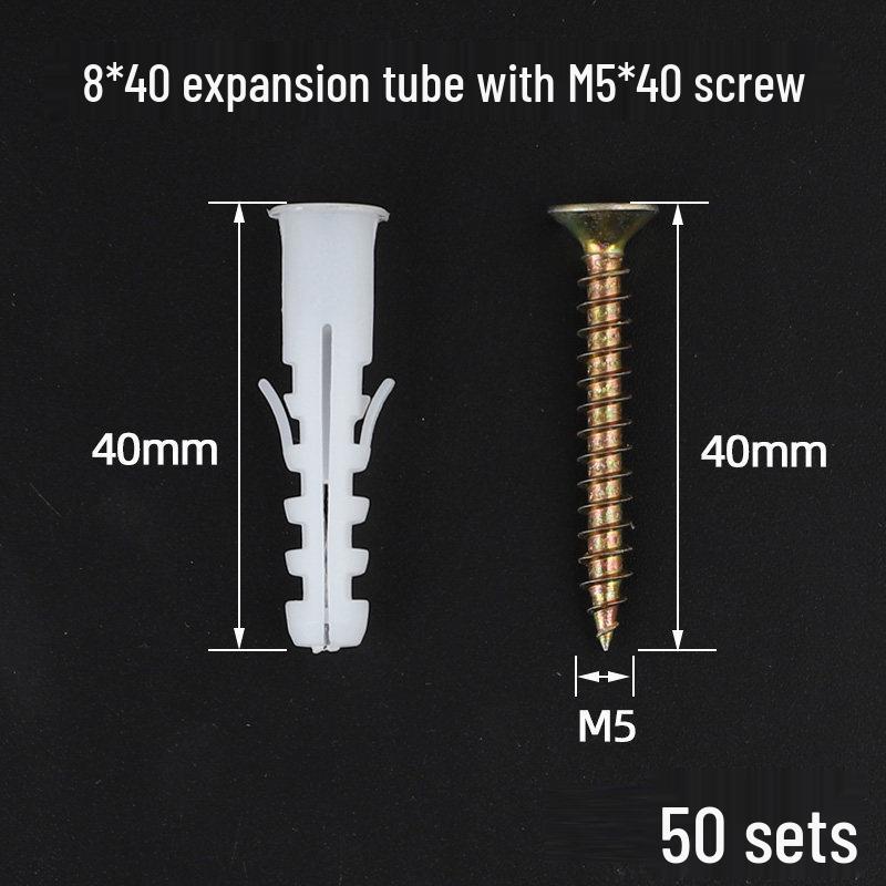 Plastic Expansion Tube Set with Screws and Rubber Plugs (5-12mm)