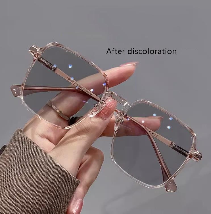 New Color-changing Anti-blue Frame With High Appearance And Slimming And Fashionable Light-changing Reading Glasses