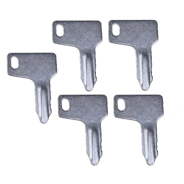 Solarhome 5pcs Ignition Keys AT110583 RG60472 933110-00301 Key 301 for Yanmar SV08-1 SV100 SV100-1 Mini- Excavators YB301 YB351 B14 B22-2 B7-3 SV100