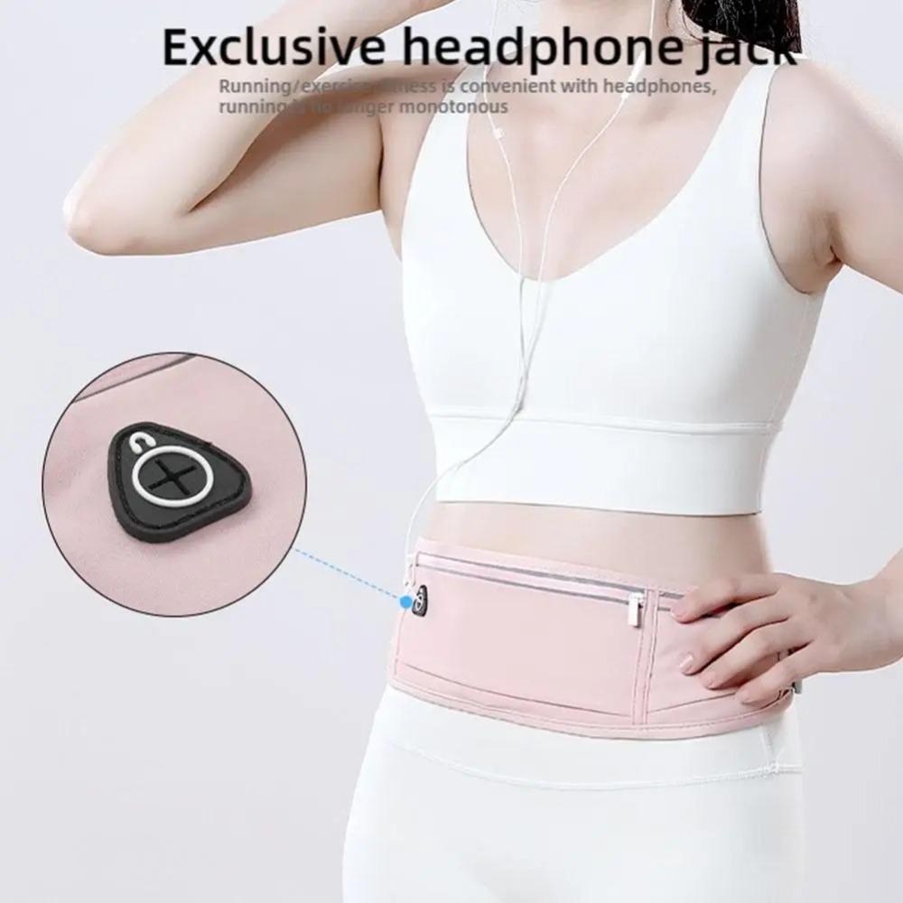 Invisible Running Waist Bag Breathable Waist Pack Multi-function Sports Belt Bag  Women