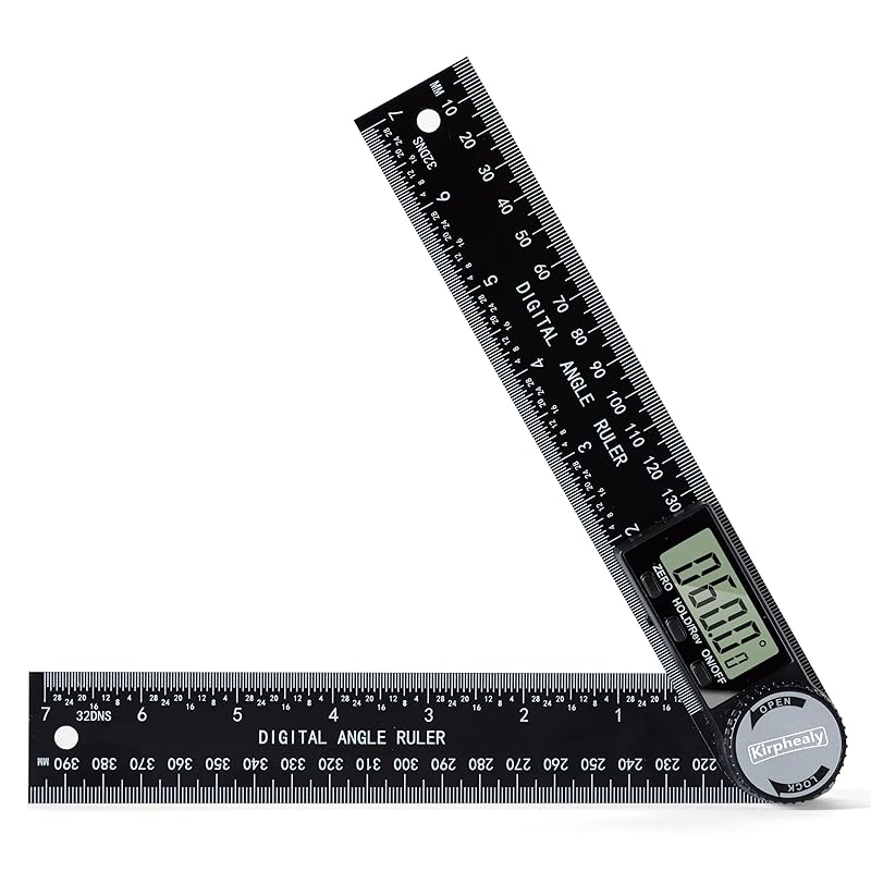 Digital Angle Finder Protractor, 7inch 200mm Angle Gauge Professional Measuring Tool, Third Generation Adjustable Angle Ruler, Quick Display for