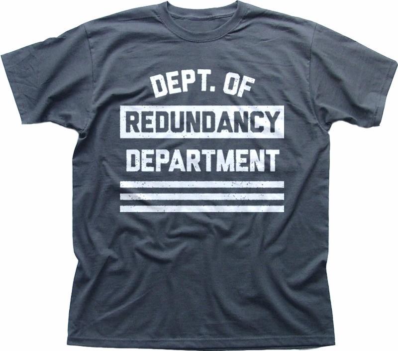 Department of redundancy Department funny charcoal printed cotton t-shirt 9318 S разноцветный