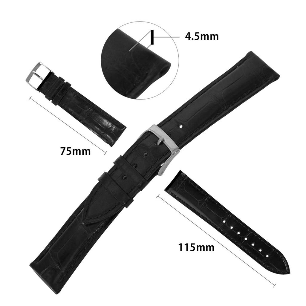 CASSIS Crocodile Leather Watch Waterproof On the ADONARA C Replacement Tool U0036B68082021 Strap, Back, SHINY, 21mm, Burgundy, Included,