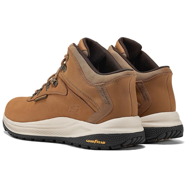 Skechers USA Men Yellow Ankle Boots Fabric Synthetic Leather Comfortable Versatile 205285-WTN