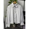 2026 Spring and Autumn New Men's Long-Sleeve Striped Shirt, Loose Short Base Shirt
