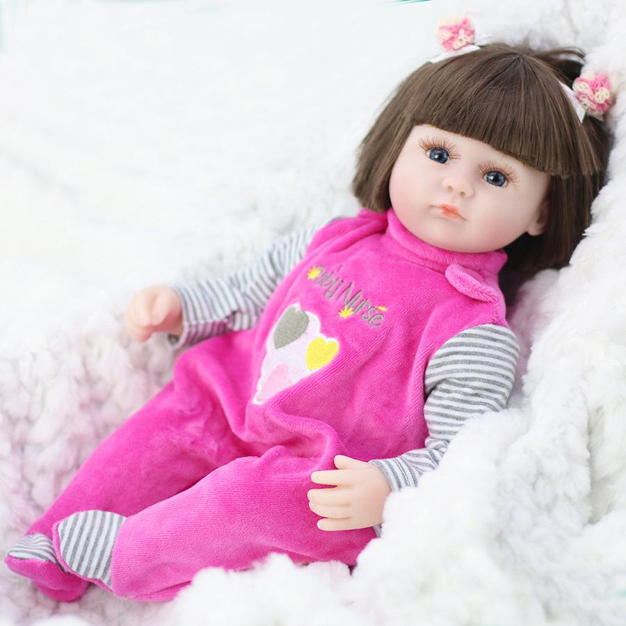Soft Vinyl Doll 42cm Reborn Doll Cloth Body Baby Doll Children Toy