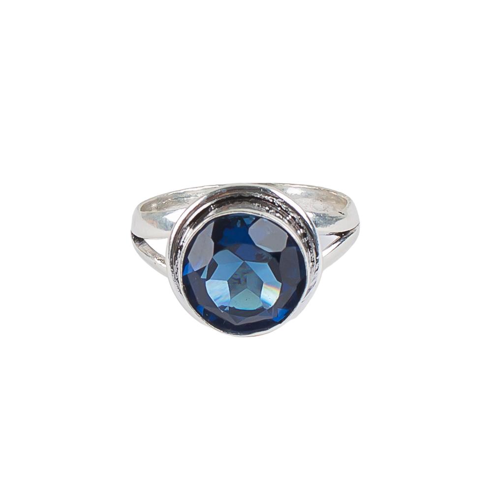London Blue Topaz Gemstone 925 Sterling Silver Jewelry Handmade Statement Ring RR-11-9
