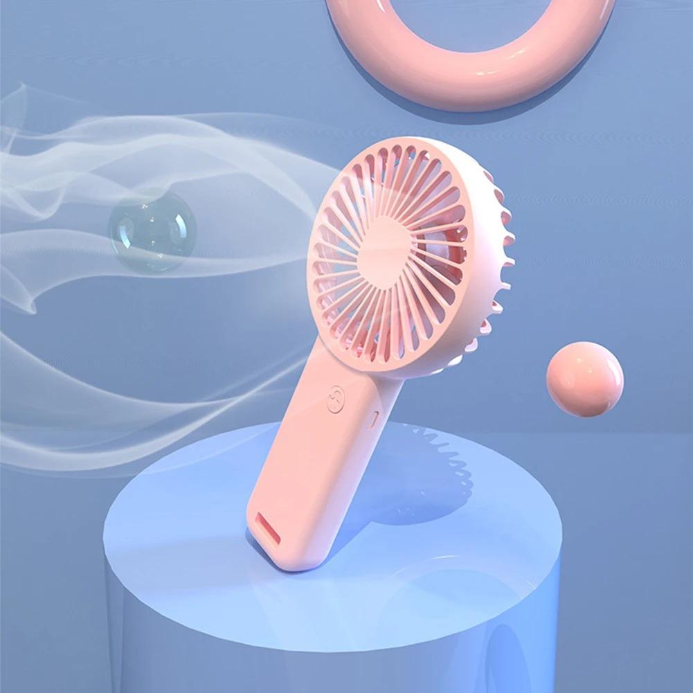 Portable USB Chargeable Mini Fan Handheld Fans with Base Summer Outdoor Portable Hand Hold Fan with Phone Holder