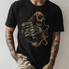 Jazzy Dog Saxophonist T Shirt Musician Vintage Streetwear Casual Graphic Homme Unisex Top For Everyday Wear Fashion