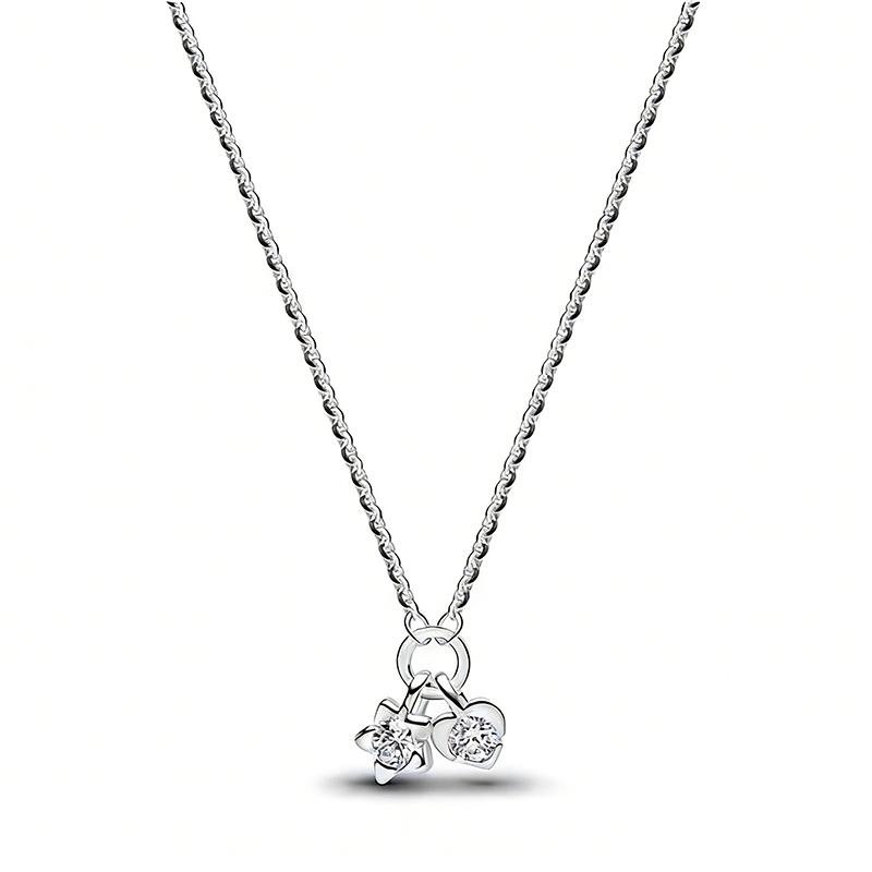 new 925 silver rainbow tennis necklace for women DIY fashion boutique wedding party jewelry gifts
