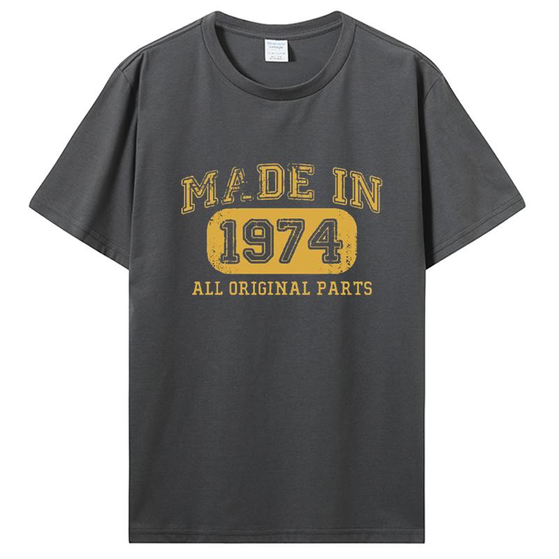 Old Vintage 1974 Birthday Men Women T-Shirt Wife Husband B-Day Presents Sayings Quote Graphic Clothing Oversized Tshirt