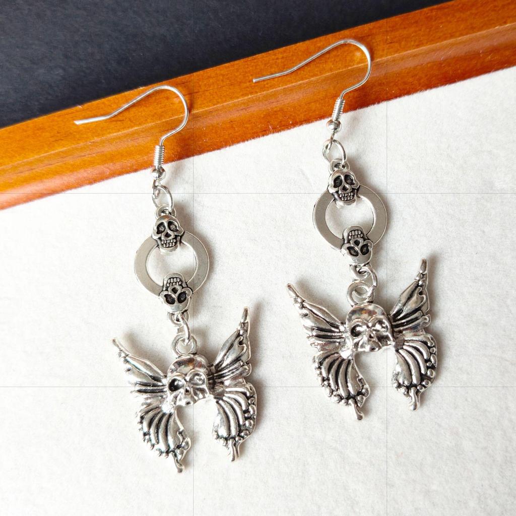 Halloween Skull & Spider Statement Earrings