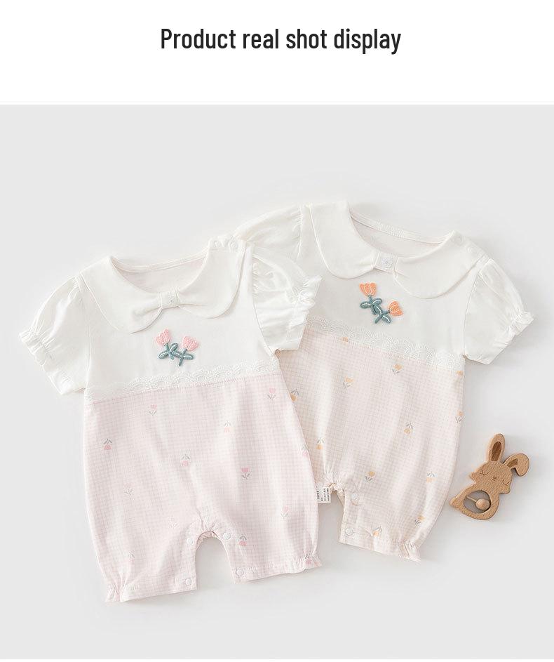 Morning Dew Baby Summer Romper – Short Sleeve, Lightweight Newborn Outfit