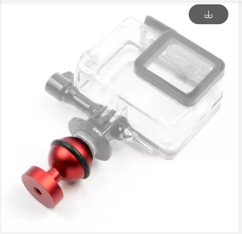 Aluminum Alloy Diving Flash Light Bracket 1 Inch 25mm Ball Head Hot Shoe Arm 1/4 3/8 Mount for GoPro DSLR Underwater Rig Tray