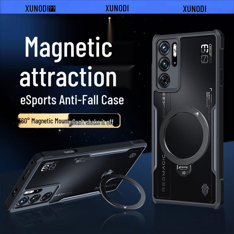 Прозрачный магнитный чехол для телефона Xundd серии RedMagic 360° Rotating Stand (Strong Magnetic)
