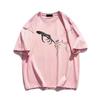 Skeleton Dot in Pussy Funny T-Shirt Men's and Women's Simple Crew Neck Top Street Oversized Fashion Short Sleeve Sportswear