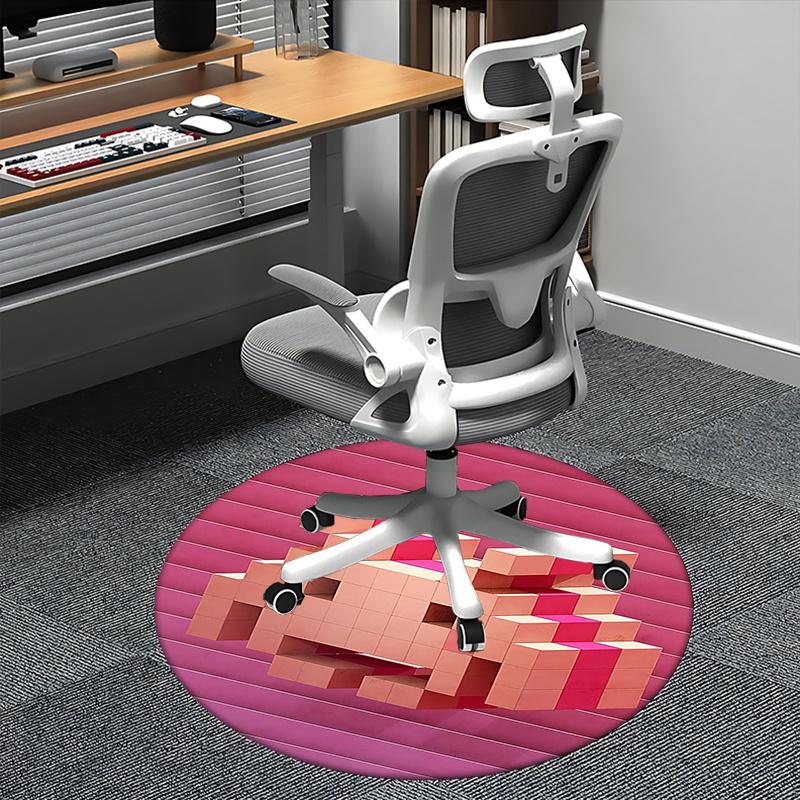 

Pac Man,Retro Gaming Chair mat Round Rug Office carpet, Non slip, Suitable for Living Rooms, Bedrooms Decor.1205600a 80cm by 80cm