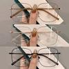 Großer Rahmen Blaulichtfilter Brille Tägliche Sehpflege Ultraleicht TR+ Metall Brillenrahmen Brille Damen Herren Strahlenschutz