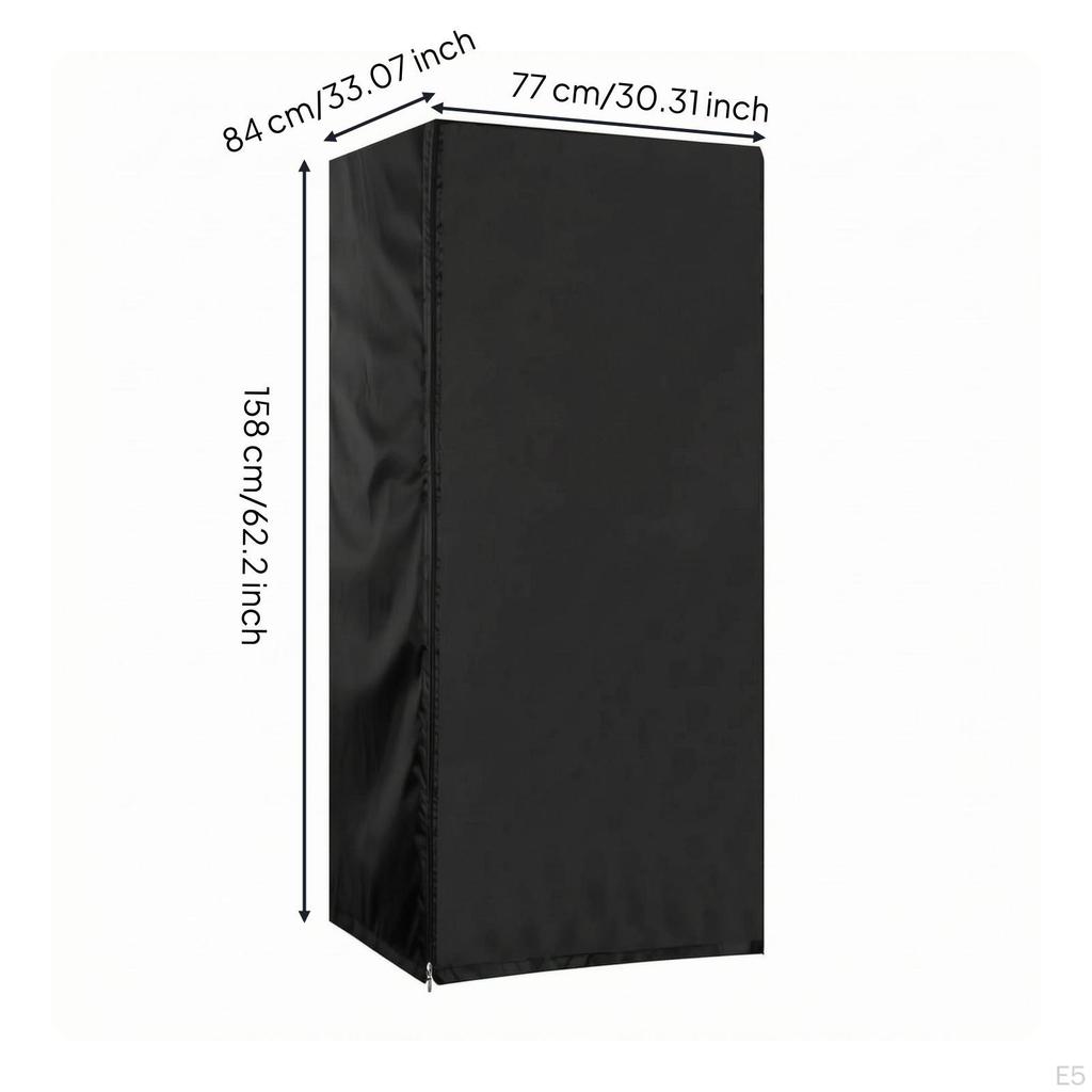 Upright Refrigerator Cover Oxford Cloth Vertical Fridge SilverCoated 56x59x87cm