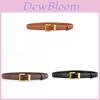 Genuine Leather Womens Casual Belt For Dresses And Jeans With Metal Buckle For Daily Wear