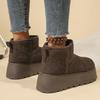 Fashion Non Slip Chunky Platform Snow Boots for Women Short Plush Thick Bottom Winter Ankle Boots Woman Slip On Faux Suede Booties Mujer