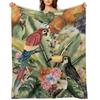 Amazon Birds and Fruits Watercolor Throw Blanket Soft Decorative Bed Flannels Blankets
