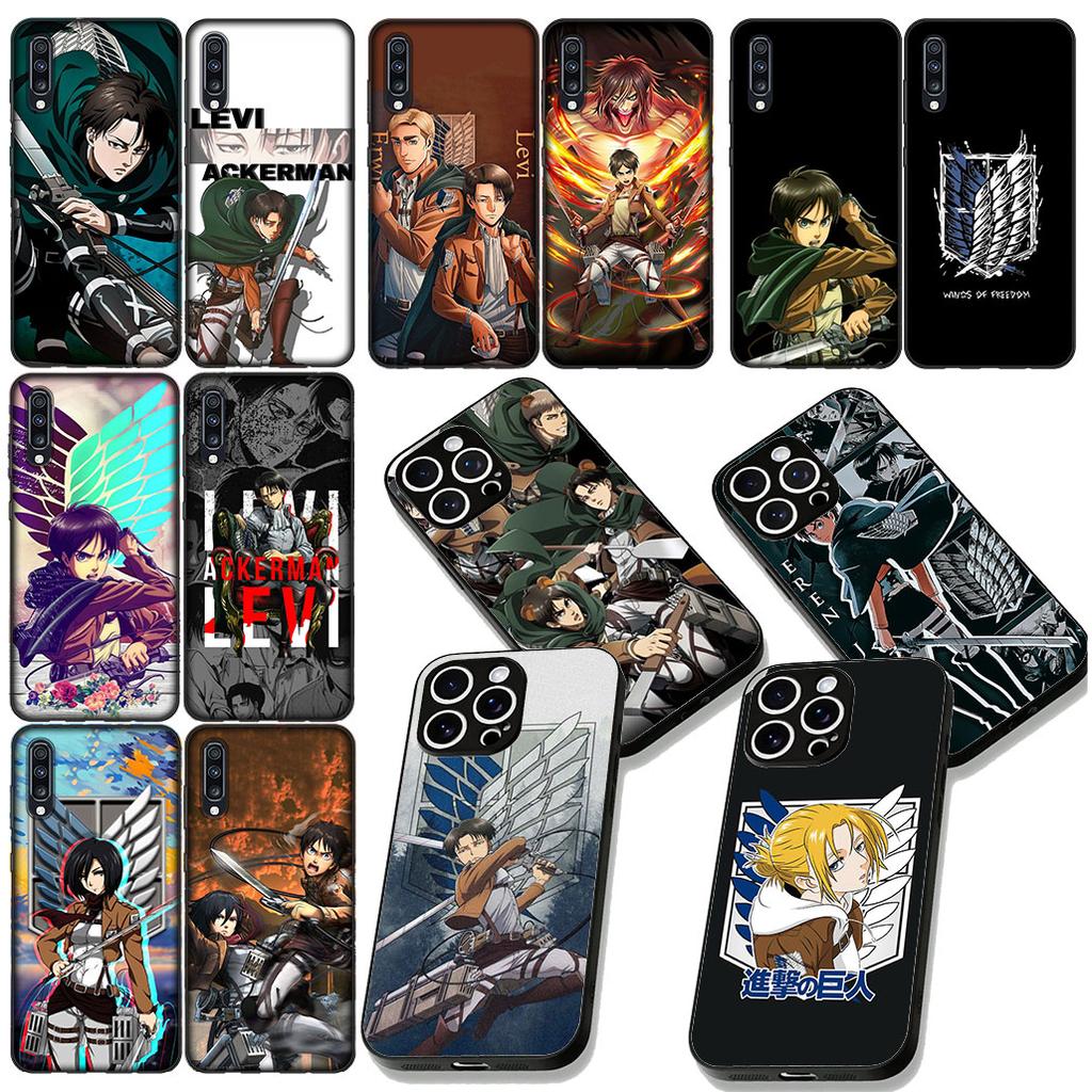 Attack on titan Eren Jaeger Levi Phone Cover for Xiaomi Redmi Note 13 14 ProPlus Pro Plus 14C A4 13C Pro+ Note14 Protective Case
