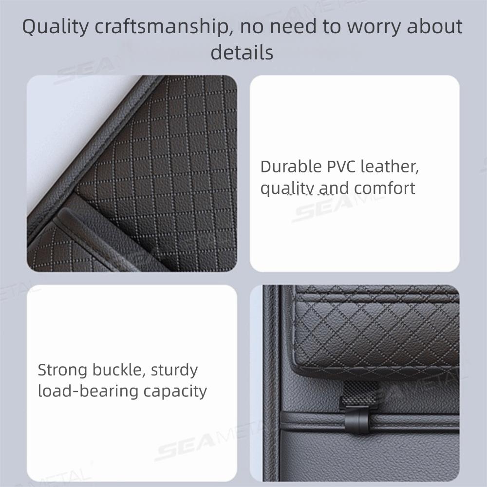 Multi-functional Car Seat Back Organizer with Tissue Holder Car Seat Back Storage Bag