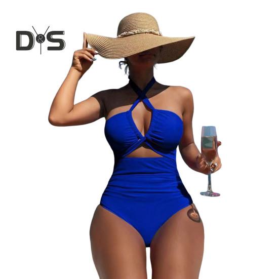Women Monikni Sexy Suspender One-Piece Bikini Slim Fit Padded No Underwire Swimsuit Beach Sports Wear