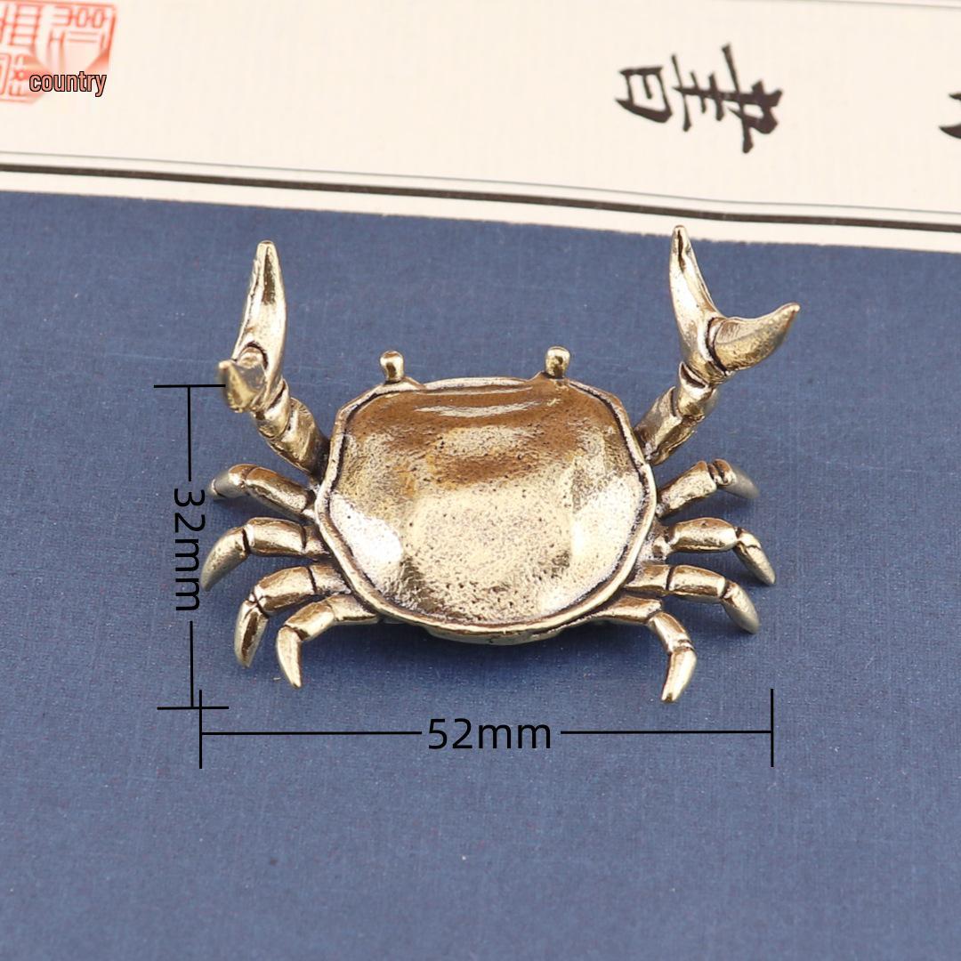 

Подставка для ручек в виде краба из латуни и чайная фигурка