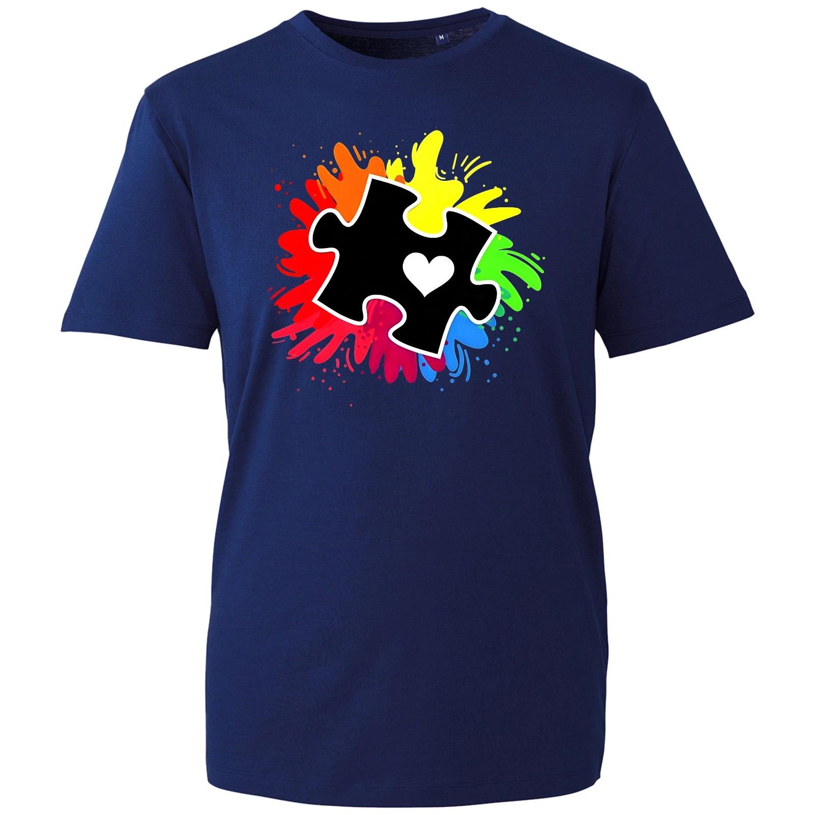 Autism Awareness T-shirt, Accept Understand Love Autism Puzzle Unisex Gift Top M