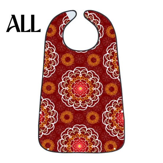 Durable Floral Bib Adult Bib, Waterproof Easy Clean Feeding with Oil-proof Printed, Elderly Clothing Protector, for Seniors Dining Aid Stylish Senior