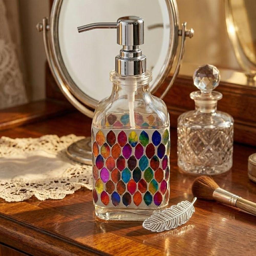 Mosaic Artistry Press Type Empty Bottle Exquisite Countertop Sink Soap Dispenser Sub Bottle Fluid