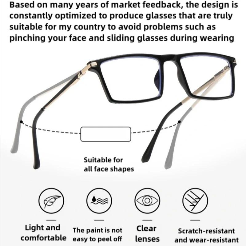 Photochrome Presbyopie-Brille für Herren Damen Progressive Multifokale Hochauflösende Lesebrille +1.5 +2.5