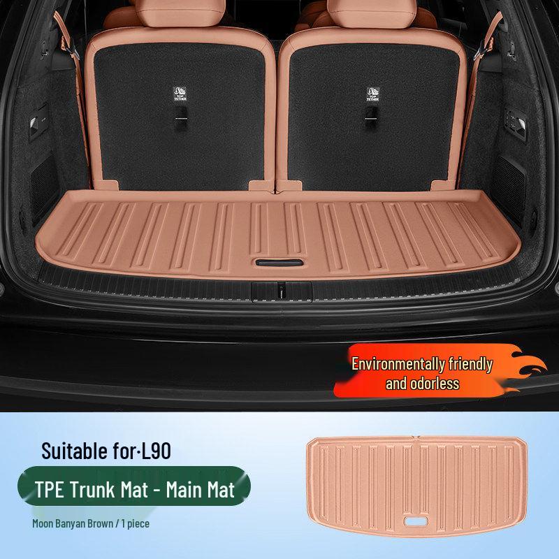 L90 Full Coverage TPE Trunk Mat & Backrest Foot Mats - Car Interior Accessories.