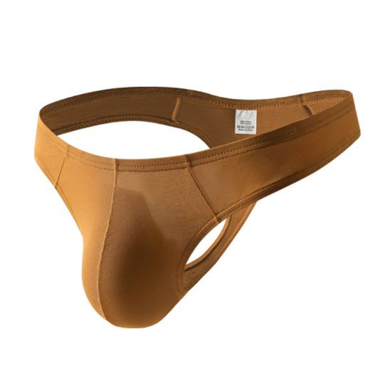 Xiaobudian Men Thong, Low-Waisted T-Shaped Cut Briefs, U Convex Supportive Pouch Panties, Elastic Fit No Slip Lightweight Underwear for Daily Wear