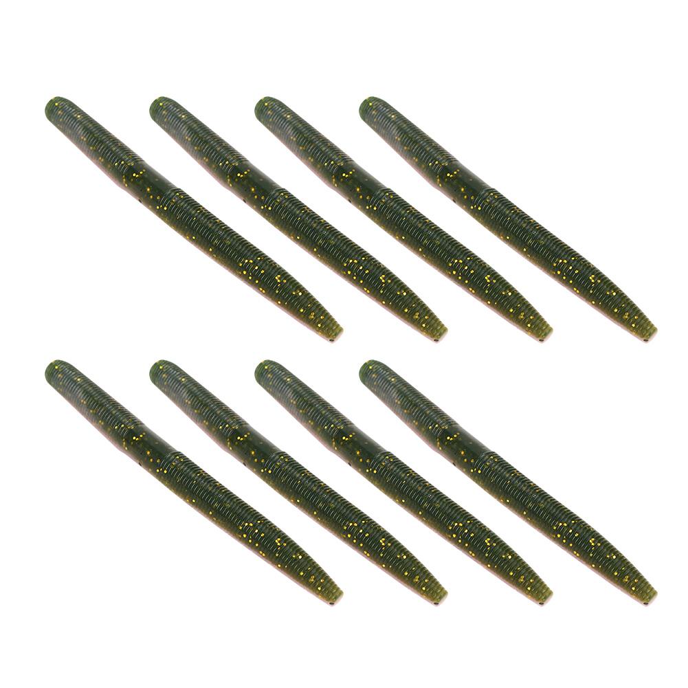 8PCS AR24 10cm6.5g Soft Worm Fishing Bait Artificial Lifelike Simulation Lure Accessory#2