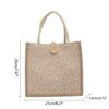 Casual Burlap Handbag Lightweight Shopping Bag Reusable Grocery Beach Bags