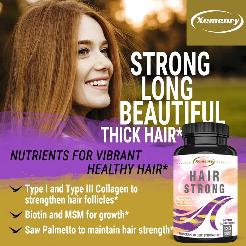 A Powerful Supplement for Strong, Healthy Hair Growth, Rich In Biotin, Keratin, and Collagen. Suitable for Both Men and Women.