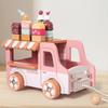 Wooden Ice Cream Cart Toy for Kids - Educational Pretend Play & Parent-Child Fun