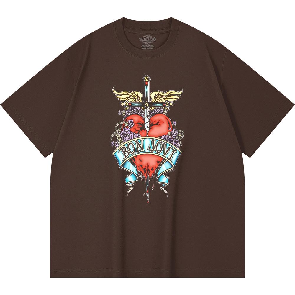 T-shirt Heavy Metal 100% Cotone 230 Gsm Stampa Band Rock Musica Popolare Unisex T-shirt Pesante in Cotone