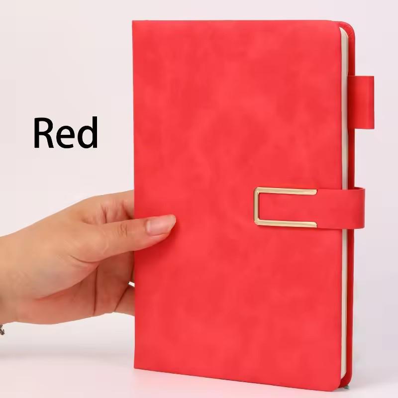 A5 Portable Business Notebook Lined Writing Notepad Daily Journal Book For Office School Meeting Stationery Supplies Gift Set красный